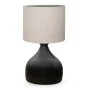 Neil Megapap fabric/metallic table lamp in cream/black color 18,5x17x32cm.