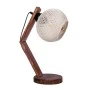 Rope Megapap E27 wooden - rope table lamp in beige - walnut color Ø17x40cm.