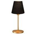 Santo Megapap E27  fabric pvc in black - gold color Ø13x37cm.