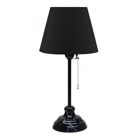 Vienna Megapap E27 fabric/metal table light in black color Φ22x45cm.