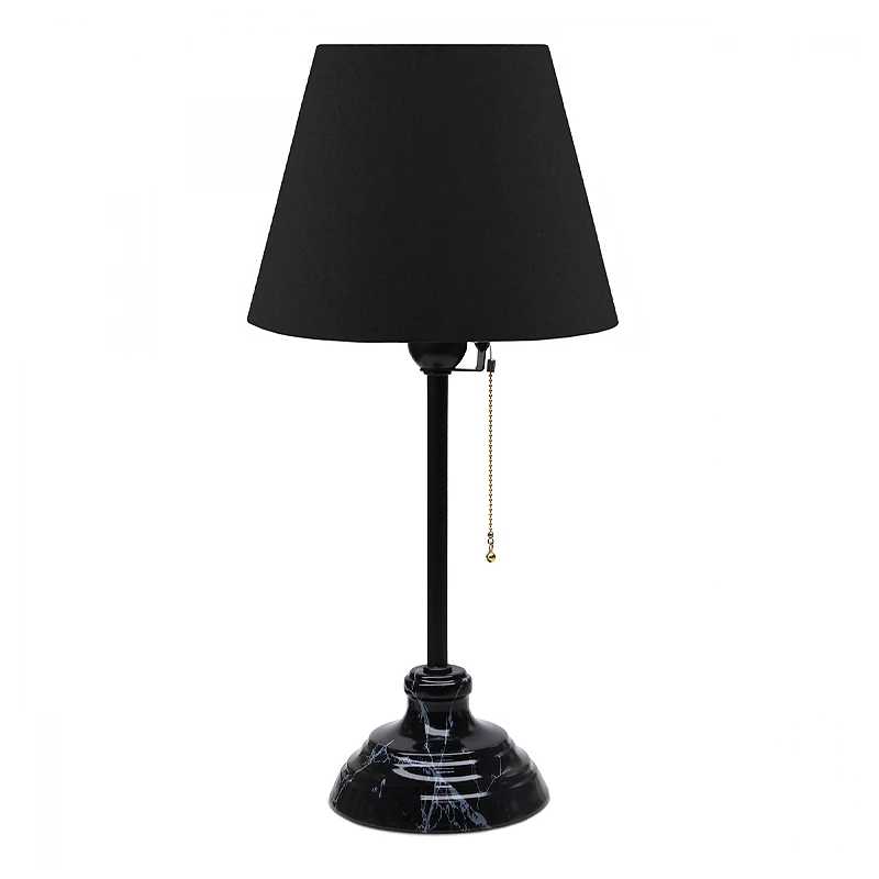 Vienna Megapap E27 fabric/metal table light in black color Φ22x45cm.