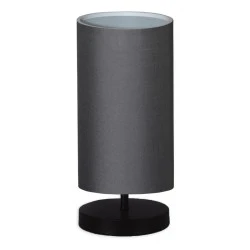 Winkler Megapap fabric/wooden/metallic table lamp in anthracite/black color 15x24x30cm. Winkler Megapap fabric/wooden/metallic table lamp in anthracite/black color 15x24x30cm.