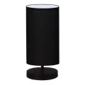 Winkler Megapap fabric/wooden/metallic table lamp in black color 15x24x30cm.