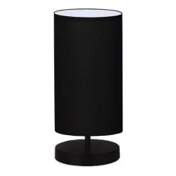 Winkler Megapap fabric/wooden/metallic table lamp in black color 15x24x30cm. Winkler Megapap fabric/wooden/metallic table lamp in black color 15x24x30cm.