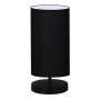 Winkler Megapap fabric/wooden/metallic table lamp in black color 15x24x30cm.