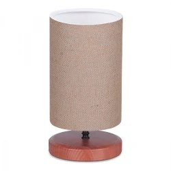 Winkler Megapap wicker fabric/wooden/metallic table lamp in light brown color 15x24x30cm. Winkler Megapap wicker fabric/wooden/metallic table lamp in light brown color 15x24x30cm.