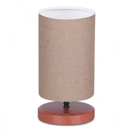 Winkler Megapap wicker fabric/wooden/metallic table lamp in light brown color 15x24x30cm.