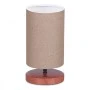 Winkler Megapap wicker fabric/wooden/metallic table lamp in light brown color 15x24x30cm.