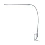 LED touch desk lamp with clamp 5W metal color silver 35.5x85cm.
