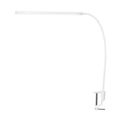 LED touch desk lamp with clamp 5W metal color white 35.5x85cm. LED touch desk lamp with clamp 5W metal color white 35.5x85cm.