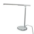 Touch LED desk lamp with USB charger metallic color silver 40x15x35cm.