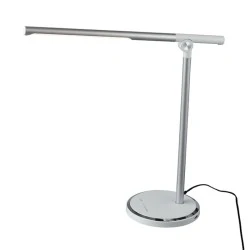 Touch LED desk lamp with USB charger metallic color silver 40x15x35cm. Touch LED desk lamp with USB charger metallic color silver 40x15x35cm.