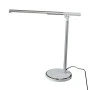 Touch LED desk lamp with USB charger metallic color silver 40x15x35cm.