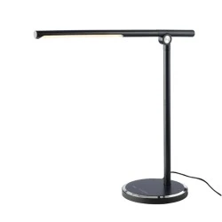 Touch LED desk lamp with USB charger metallic color black 40x15x35cm. Touch LED desk lamp with USB charger metallic color black 40x15x35cm.