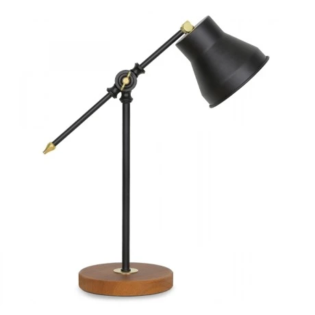 Paule Megapap metallic/Mdf desk lamp in black color 12x12x44cm.