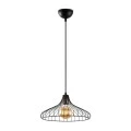Adda Megapap E27 metallic ceiling lamp in black color Ø36x120cm.