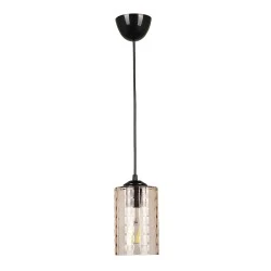 Alberto Megapap E27 acrylic single light ceiling light in black color 10x10x60cm. Alberto Megapap E27 acrylic single light ceiling light in black color 10x10x60cm.