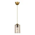Alberto Megapap E27 acrylic single light ceiling light in gold color 10x10x60cm.