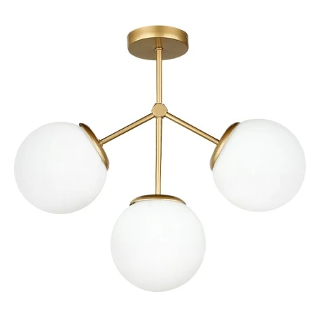 Alison Megapap metal - glass ceiling light in gold color Ø40x45cm.
