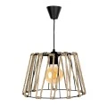 Andrew Megapap metallic/rope ceiling lamp in black/natural color 30x30x20cm.