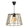 Andrew Megapap metallic/rope ceiling lamp in black/natural color 30x30x20cm.