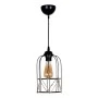 Argon Megapap E27 metallic ceiling light in black color Ø15x65cm.