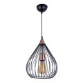 Ariana Megapap E27 metallic ceiling light in black color 26x26x70cm.