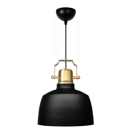 Artes Megapap E27  metallic ceiling lamp in black color Φ22x70cm.