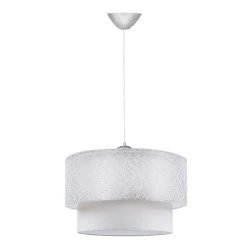 Barnhart Megapap fabric ceiling lamp in white color 30x30x70cm. Barnhart Megapap fabric ceiling lamp in white color 30x30x70cm.