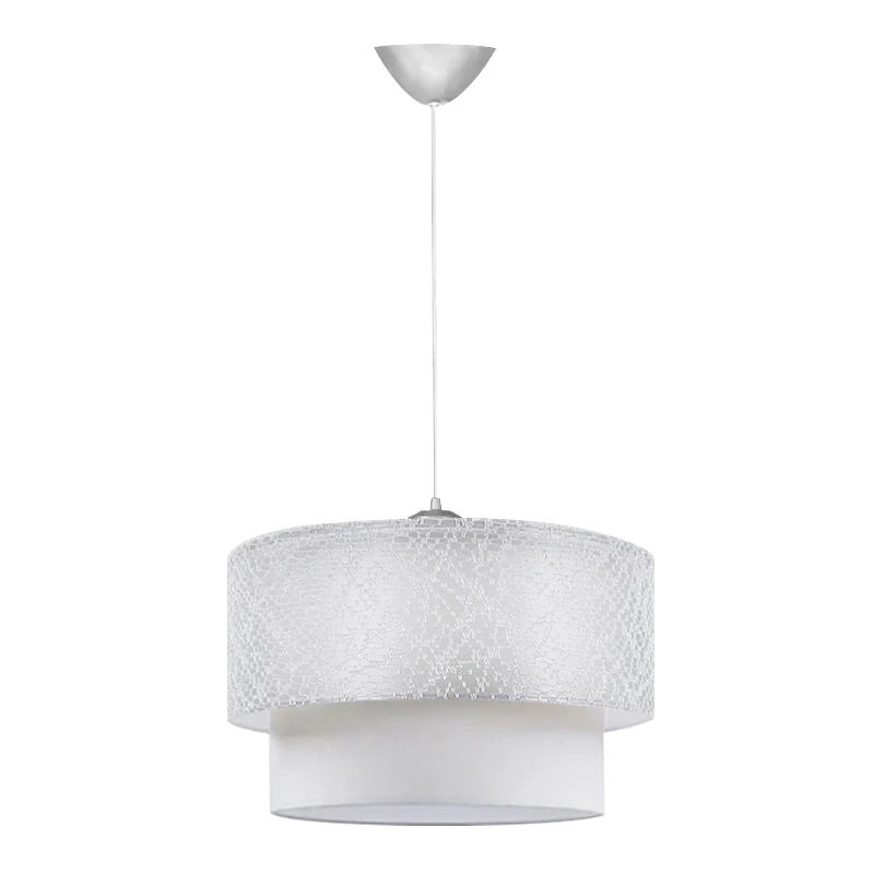 Barnhart Megapap fabric ceiling lamp in white color 30x30x70cm.