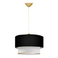 Barnhart Megapap fabric ceiling lamp in black/golden color 30x20x70cm.