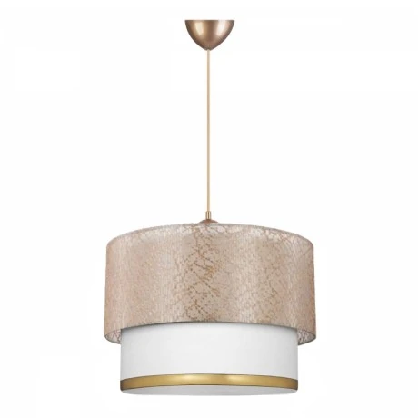 Barnhart Megapap fabric ceiling lamp in golden/cream color 30x20x70cm.
