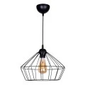 Barrie Megapap E27  metallic ceiling light in black color Ø30x65cm.