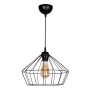 Barrie Megapap E27  metallic ceiling light in black color Ø30x65cm.
