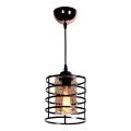 Belta Megapap E27 metallic ceiling light in black color 16x16x70cm.