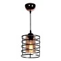Belta Megapap E27 metallic ceiling light in black color 16x16x70cm.