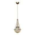 Chavi Megapap E27 metallic single-light ceiling light in golden color 18x18x75cm.