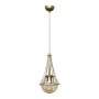 Chavi Megapap E27 metallic single-light ceiling light in golden color 18x18x75cm.