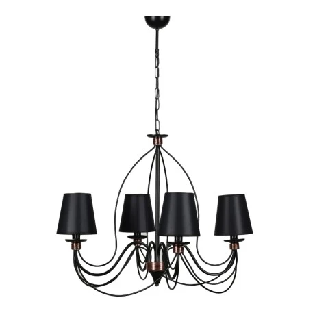 Confessor Megapap metallic four-light ceiling light in black color 55x55x90cm.