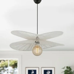 Dafodil Megapap E27 rope ceiling lamp in white color Ø48x55cm. Dafodil Megapap E27 rope ceiling lamp in white color Ø48x55cm.