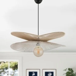 Dafodil Megapap E27 rope ceiling lamp in beige - white color Ø48x55cm. Dafodil Megapap E27 rope ceiling lamp in beige - white color Ø48x55cm.
