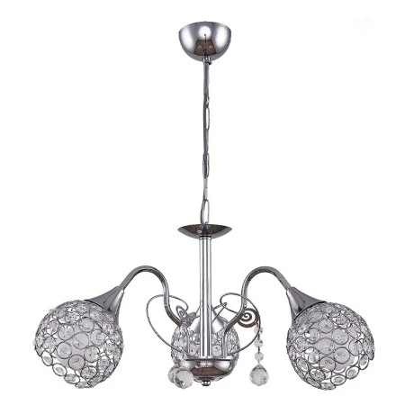 Dagobert Megapap E27 metallic three-light ceiling light in silver color 53x53x61cm.