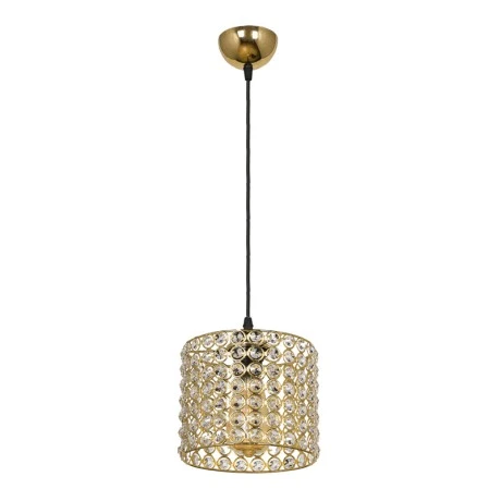 Deha Megapap E27 metal - glass single-light ceiling light in gold color 18x18x65cm.