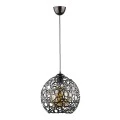 Dominico Megapap E27 metal single-light ceiling light in black color 24x24x70cm.