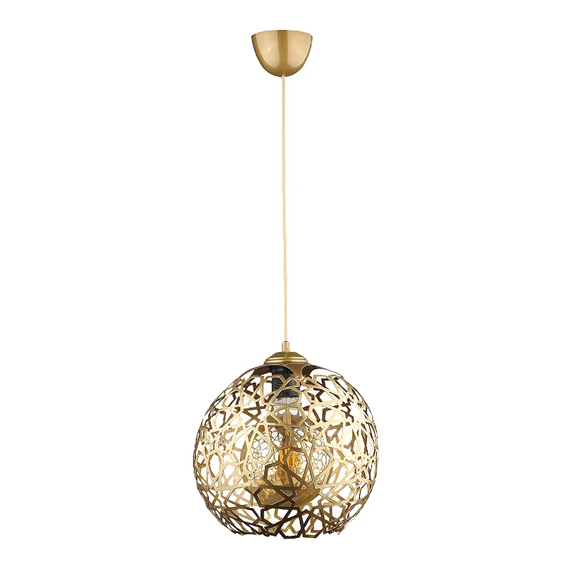 Dominico Megapap E27 metal single-light ceiling light in gold color 24x24x70cm.
