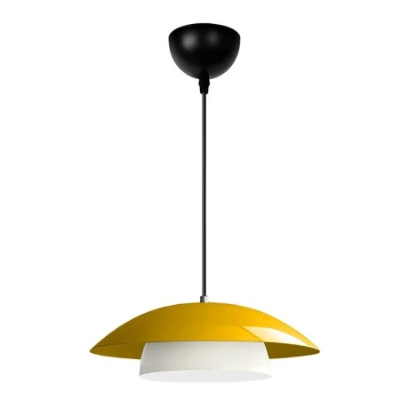 Eliora Megapap  E27 metallic ceiling lamp in yellow color Ø36x100cm.