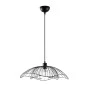 Farac Megapap E27 metallic ceiling lamp in black color Ø50x31/111cm.
