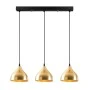 Fida Megapap E27 metallic three-light ceiling light in gold color 68x18x114cm.