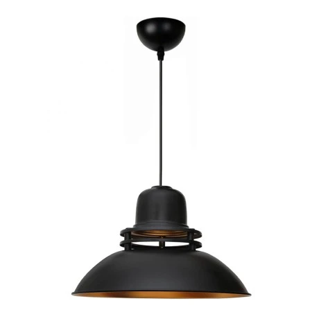 Gerek Megapap  E27 metallic ceiling lamp in black color Ø34,5x100cm.