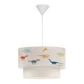 Goofy Megapap fabric ceiling lamp with cute little dinosaurs 30x20x70cm.